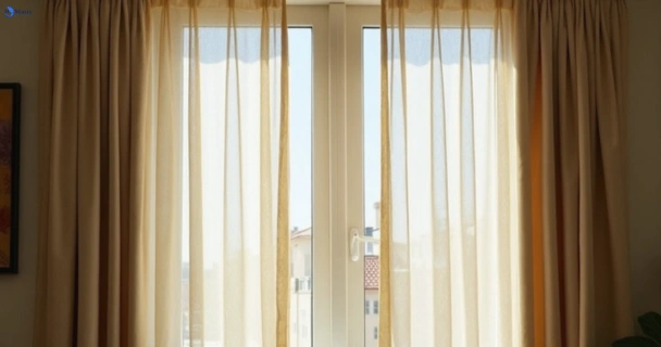 Dusty and dull curtains in karingal-vic before steam cleaning